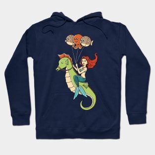 Mermaid and seahorse Hoodie